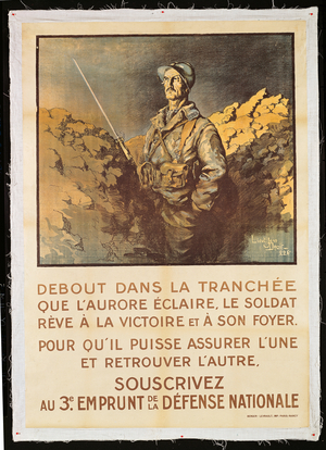 Poster for the Third Loan for National Defence, 1914-18 (lithograph)