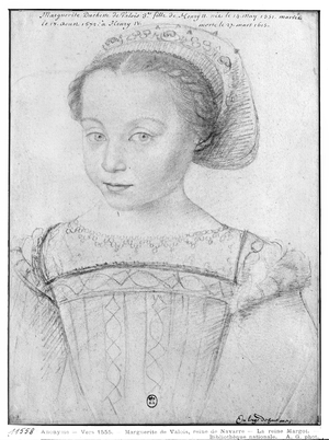 Marguerite de Valois (1553-1615) known as La Reine Margot, c.1555 (pencil on paper)