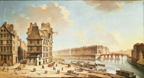 The Ile Saint-Louis from the Place de Greve, c.1757 (oil on canvas) (see also 86034)
