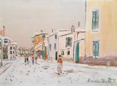 Village Street in the Snow, 1916 (oil on canvas)