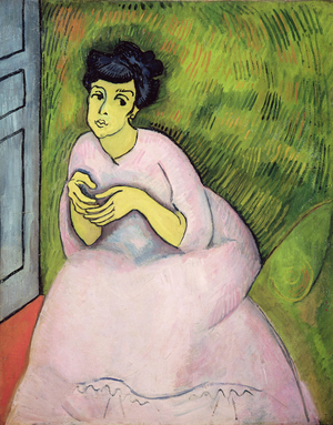 The Woman in Pink, 1908 (oil on canvas)