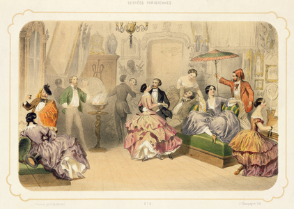 A Punch of Artists, from 'Soirees Parisiennes', engraved by j. Champagne (lithograph)