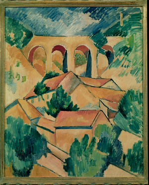 Viaduct at L'Estaque, 1908 (oil on canvas)