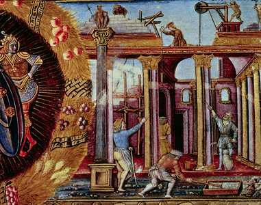 The Art of Building, from a manuscript on architecture, Venetian (vellum)