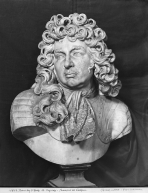 Bust of Francois de Crequy, c.1690 (marble) (b/w photo)