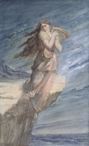 The Death of Sappho (watercolour on paper)