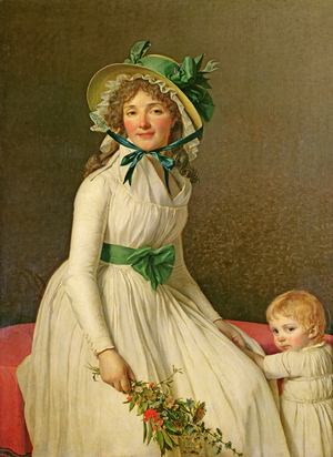 Madame Pierre Seriziat (nee Emilie Pecoul) with her Son, Emile (b.1793) 1795 (oil on panel)