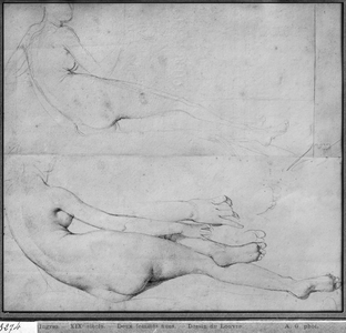 Studies for The Grande Odalisque (graphite on paper)