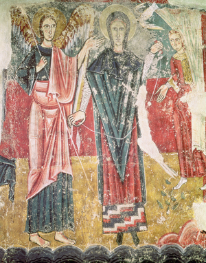 Annunciation, Catalan, 12th century (fresco)