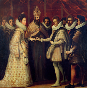 The Marriage of Catherine de Medici and Henri II, 1533 (oil on panel)