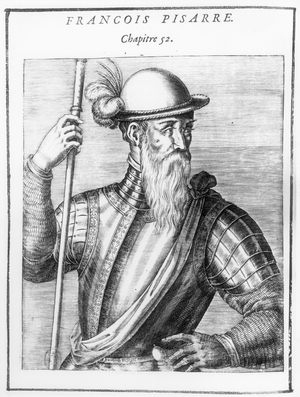 Francisco Pizarro (c.1475-1541) (engraving)