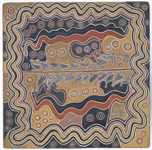 Snakes and Emus (oil on plywood)