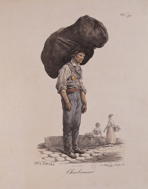 The Collier, number 11 from 'The Cries of Paris' series, engraved by Francois Seraphin Delpech (1778-1825) (lithograph)