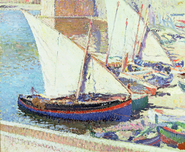 Fishing boats (oil on canvas)