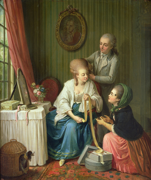 The Ribbon Seller, 18th century (oil on canvas)