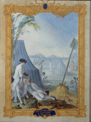 Uniforms of the French Infantry during the American War (Auvergne, Flanders and Gatinois) (gouache on paper)