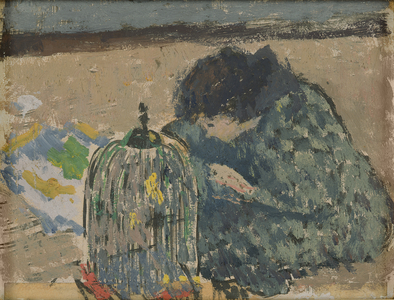 Woman with a canary, c.1892-94 (oil on card)