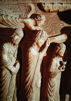 Detail of the Virgin from the Deposition, 1178 (marble) (detail of 58318)