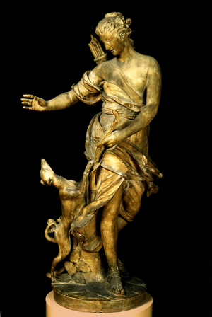 Diana and her Dog, 1717 (marble)