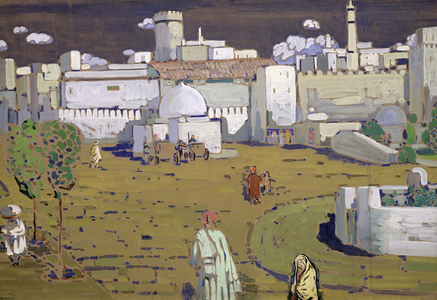 An Arab Town, 1905 (tempera on card)