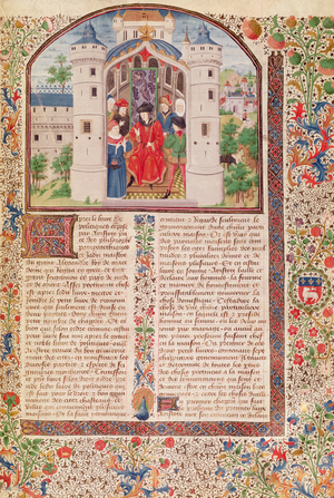 Ms 927 Fol.426 Presentation of The Economics, from 'Ethics, Politics and Economics' by Aristotle (384-322 BC) (vellum) (for detail see also 165171)