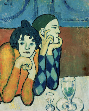 The Saltimbanques or Harlequin and his Companion, 1901 (oil on canvas)