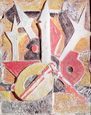 Flower-geometry, 1917 (plaster relief)