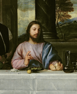 The Supper at Emmaus, c.1535 (oil on canvas)