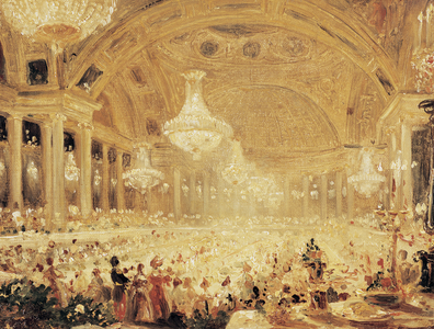 Dinner at the Tuileries (oil on canvas)