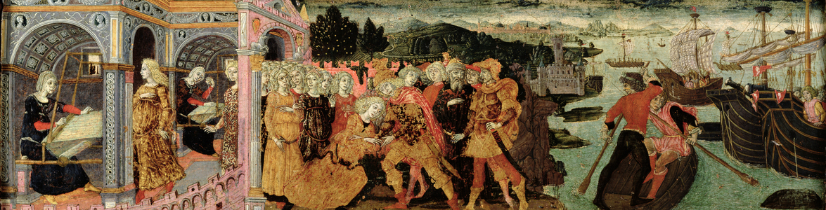 The Return of Ulysses, cassone panel, Sienese (oil on panel)