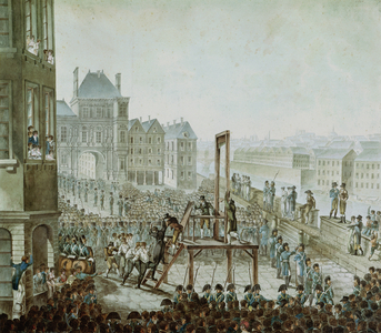 The Execution of Georges Cadoudal (1771-1804) and his Accomplices, Place de Greve, 25th June 1804 (watercolour on paper)