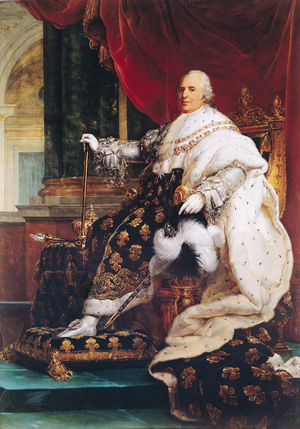 Portrait of King Louis XVIII of France  (oil on canvas)