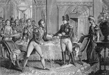 Marshal Pierre Francois Joseph Lefebvre (1755-1820) Created Duke of Dantzig by Napoleon (1769-1821) after the Siege of Dantzig, 26th May 1807 (engraving)
