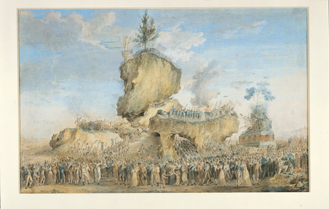 Festival of the Supreme Being at the Champs-de-Mars, 20 Priarial An II (8th June 1794) (pastel, gouache & watercolour on paper)