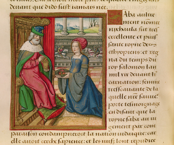 Ms 17 The Queen of Sheba, from 'Vie des Femmes Celebres', c.1505 (vellum)