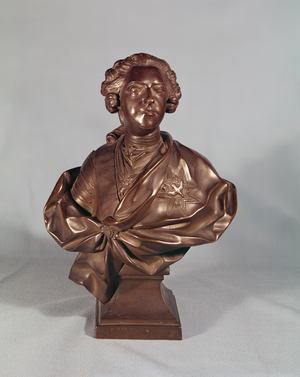 Bust of Louis XV (1710-74) 1751 (bronze)