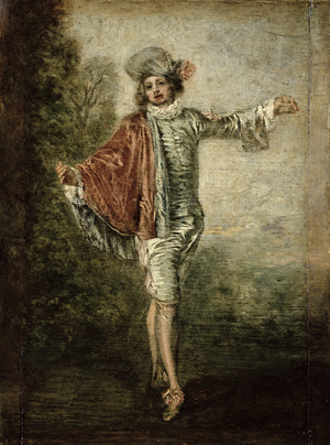 L'Indifferent, 1716 (oil on panel) (pair of 15978)