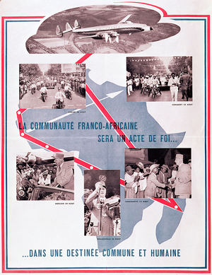 Propaganda poster promoting a Franco-African community, 1958 (poster)
