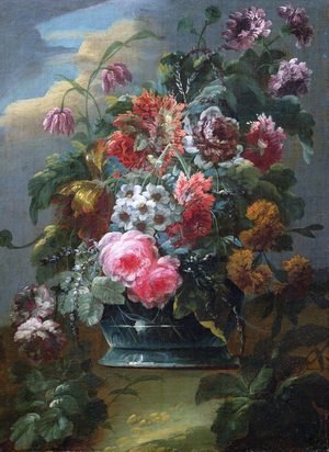 Flowers (oil on canvas)