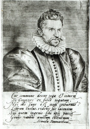 Portrait of Robert Garnier (1534-90) (engraving)