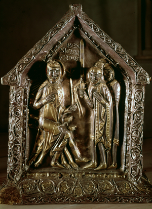 Reliquary chest of the sons of St. Sigismund, 12th-13th century (gold & silver)