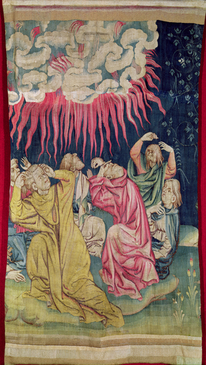 The Fourth Angel Poured out his Bowl on the Sun, no.60 in the 'Apocalypse of Angers', 1373-87 (tapestry)
