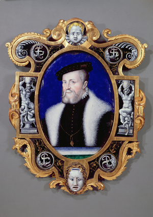 Portrait of Anne, First Duke of Montmorency (1493-1567) 1556 (oil on enamel)