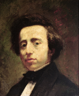 Portrait of Frederic Chopin (1810-49) (oil on canvas)