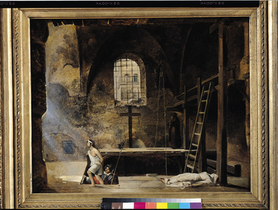 Inquisition Scene (oil on canvas)
