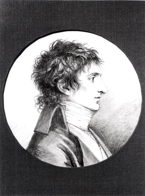 Portrait of Lucien Bonaparte (1775-1840) c.1800 (pierre noire on vellum) (b/w photo)