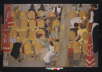 Cafe de la Mairie - Place Saint Sulpice, 1996 (oil on canvas)