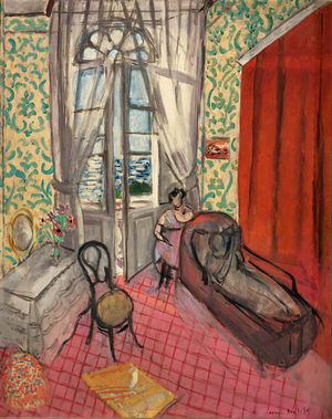 Women with a sofa, or The couch, 1921 (oil on canvas)