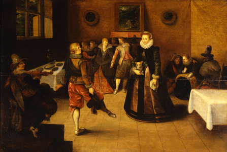 The Dance Lesson (oil on canvas)
