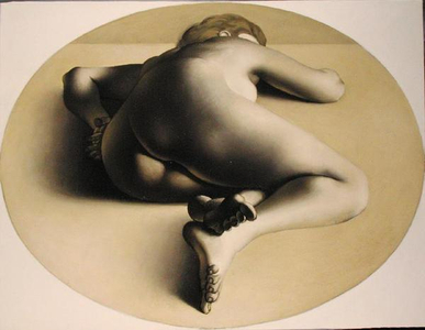 Nude in an Oval, 1949 (oil on canvas)